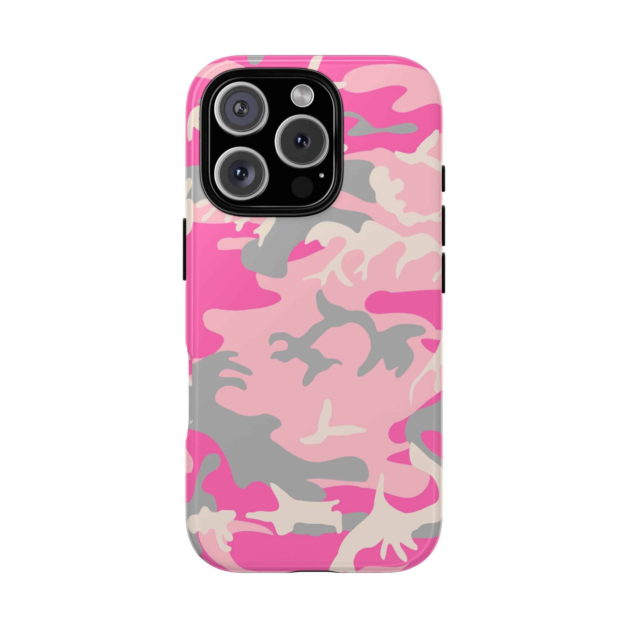 Pink Camo | Tough Phone Case For iPhone 15